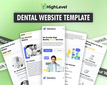 Dental Clinic GoHighLevel Website Template | Done For You | GHL Website Design