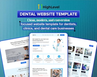GoHighLevel Dental Website Template | Done For You | GHL Website Design
