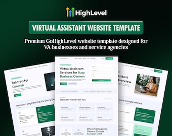 GoHighLevel VA Website Template | Service Agency GHL Site (7 Pages)
