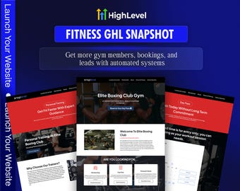 GoHighLevel Fitness Snapshot | Gym CRM, Funnels, Automations (Digital Download)
