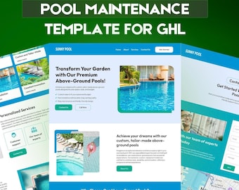 GoHighLevel Pool Service Template | GHL Maintenance Website Design