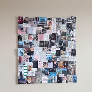 2026 Female Vision Board Aesthetic Digital Download Glow Up Kit Template Manifestation Self Care PDF Mood Board Clean Girl Vision Board image 9