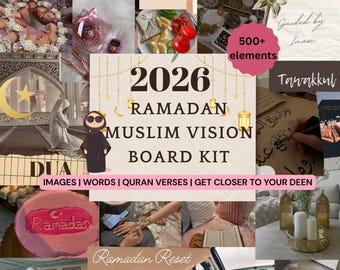 2026 Ramadan Vision Board Muslim Girl Vision Board Digital Download PDF Template Female Vision Board Quran Salah Dua Manifestation