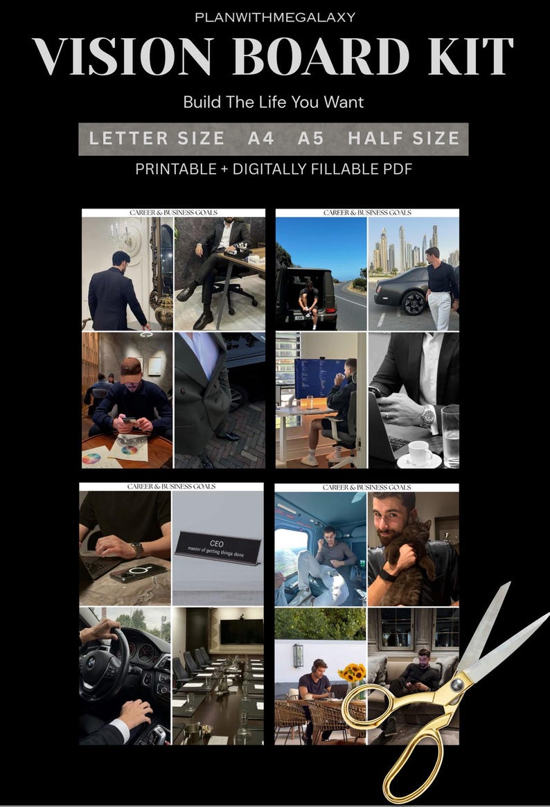 Computer Digital Clicker 2026 Muslim Men’s Vision Board Digital Ramadan Iman Life Goals for ...