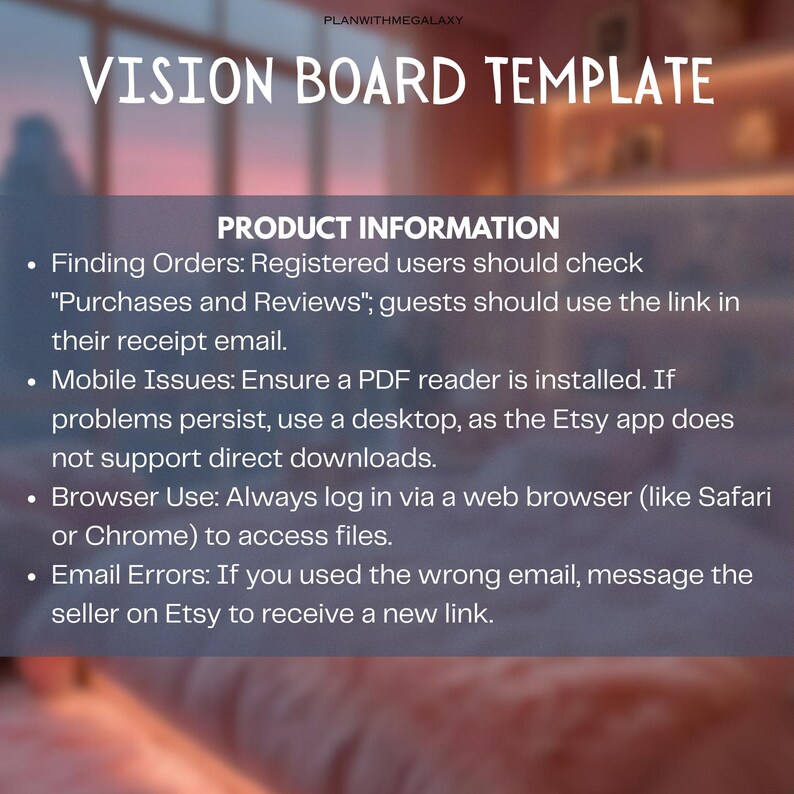 2026 Digital Vision Board Template Canva Party Kit Editable Printable ...
