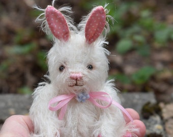 Complete sewing kit to make 'Flopsy' bunny 5" - mohair, joints, filling etc, diy teddy kit, sew a bunny