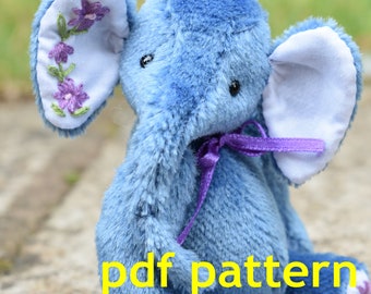 PDF download Pattern to make a 4.5" elephant like Anna - download