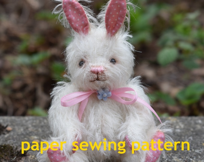 PAPER sewing pattern for 'Flopsy'- 5" miniature bunny rabbit - Butterfly Bears