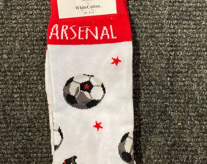 Arsenal Football socks gift - Sizes UK 2 - 7 & UK 8 - 12
