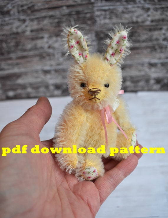 PDF download Pattern to make a 5.25" bunny rabbit  like Belinda
