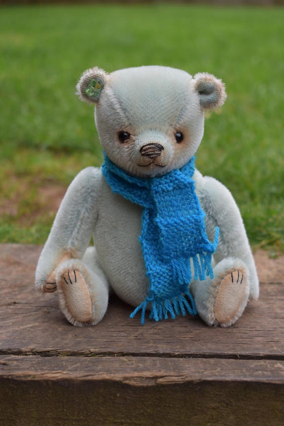 mohair bear "Reggie' - 7.75" teddy,  L shaw Butterfly Bears -  artist bear, ooak, adult collectors item,  hand made teddy