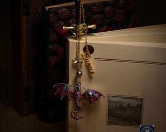 Personalisiertes Drachenschwert Metall Lesezeichen Geschenk