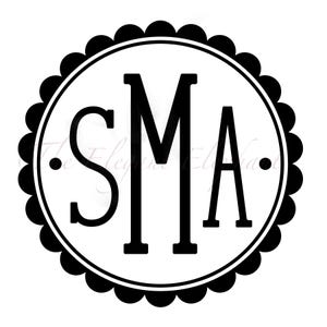 Personalisierte benutzerdefinierte ausgebogt Monogramm PNG-Datei