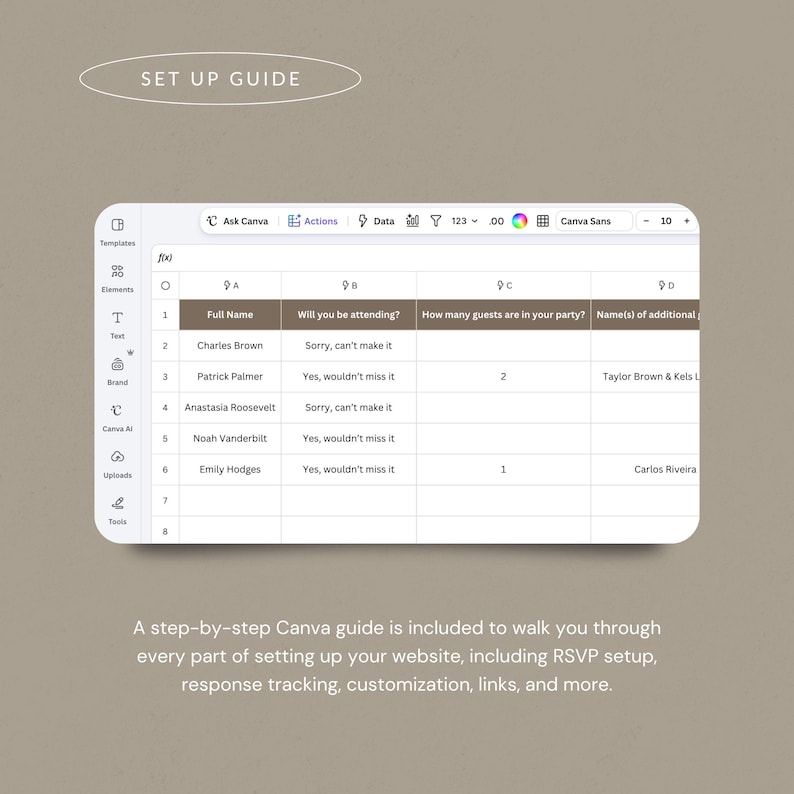 Vintage Wedding Website Template, Elegant Old Money Canva Design (RSVP Included) - V01 image 7