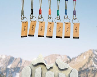 Mountain Key Holder with 2 Climbing Keychains Bundle