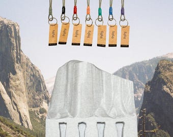 El Capitan Key Holder with 2 Climbing Keychains Bundle