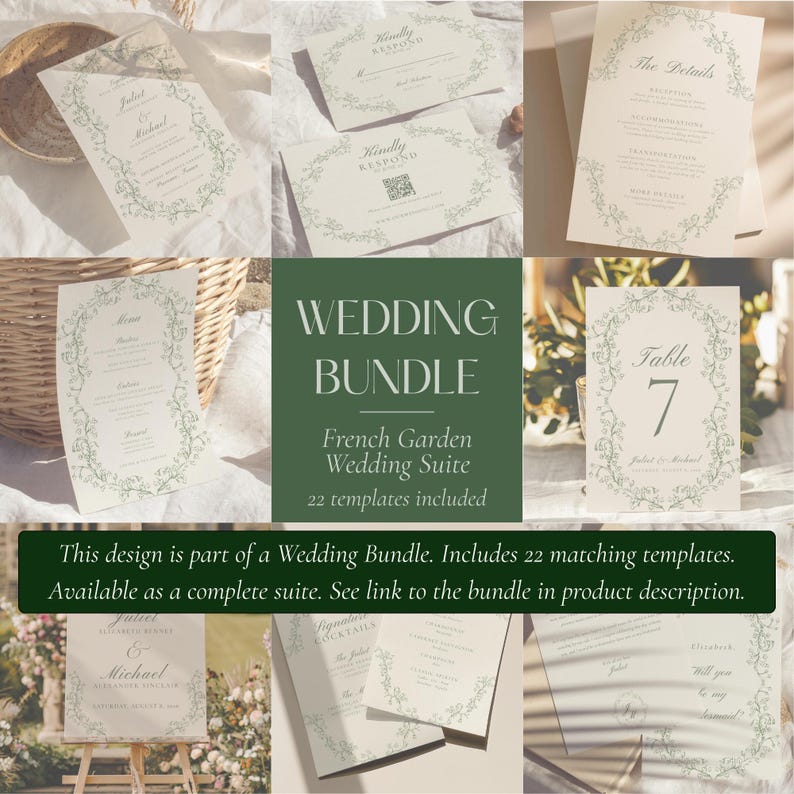 Editable Table Numbers, French Garden Wedding, Reception Table Cards ...