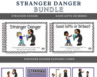 Stranger Danger Social Stories Bundle | Good Gifts or Bribes? + 10 Scenario Cards | Body Safety, Autism, SEL, Special Education