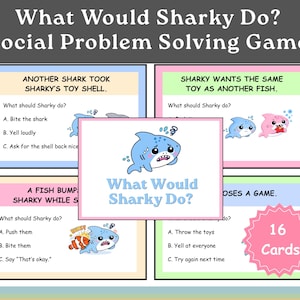Sharky Social Problem Solving Game | SEL Activity for Preschool  Friendship skills (PDF)