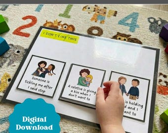 Kids Consent Body Boundaries Sorting Cards | Body Safety Activity (Printable PDF)
