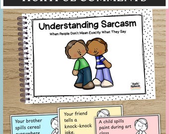 Understanding Sarcasm, Jokes and Hurtful Comments | Social Story and Discussion Cards | Autism Resource | Speech Therapy Activity