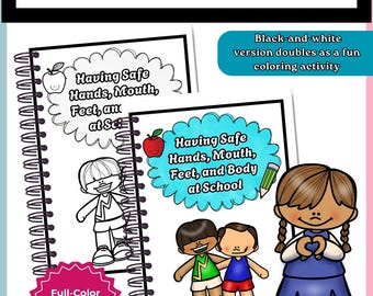 Having Safe Hands, Mouth, Feet, and Body at School Social Story | Classroom Safety | Preschool & Special Education