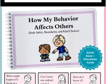 How My Behavior Affects Others Social Story | Body Safety and Boundaries SEL | Kids Behavior Management | Emotional Regulation (PDF)