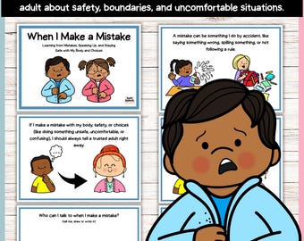 When I Make a Mistake Social Narrative | SEL Emotional Learning | Calm Down Strategies | Speak Up Safety Skills for Kids