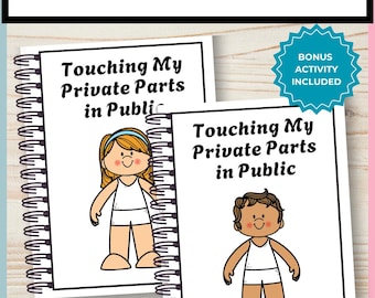 Touching Private Parts in Public Social Story | Body Safety for Kids | Boy & Girl Version | Autism ABA Printable PDF