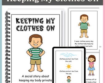 Keeping My Clothes On Social Story | Body Safety for Kids | Personal Boundaries Printable
