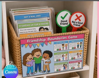 Good Friends OR Bad Friends Scenario Choice Cards | Kids Friendship Boundaries Scenario Cards | Peer Pressure |  Friendship Social Skills