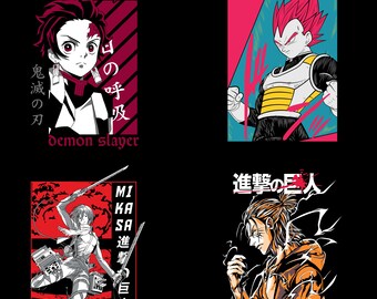 1000+ anime-ontwerpbundel | Manga, kawaii T-shirtgraphics (digitale download)