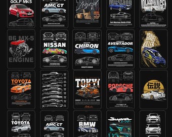 2000+ Car Design Bundle PNG SVG, JDM Muscle Car Racing Graphics, Automotive T Shirt Designs, Car Svg Png, Pod Commercial Use