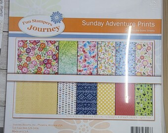 Fun Stampers Journey, Sunday Adventure Prints, 12x12 Collection
