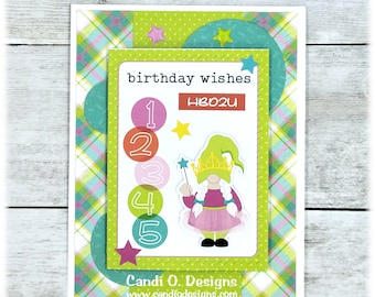 Birthday Wishes, Gnome, Birthday Card