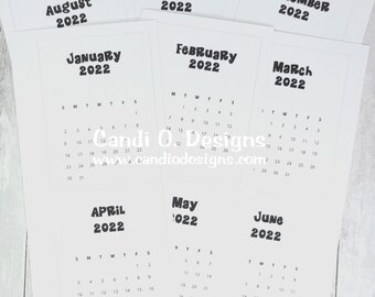 3X4 Calendar | Etsy