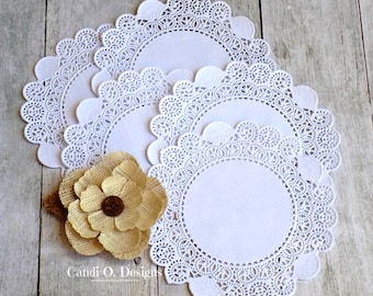5" White Paper Doilies, Wedding, Packages, Lace Paper Doilies, 25 Count