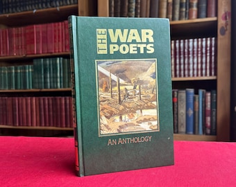 Poetas de guerra: Una antología, 1988, tapa dura / Great Writers Library / Siegfried Sassoon, Rupert Brooke, Wilfred Owen. Libro de poesía sobre la Primera Guerra Mundial.