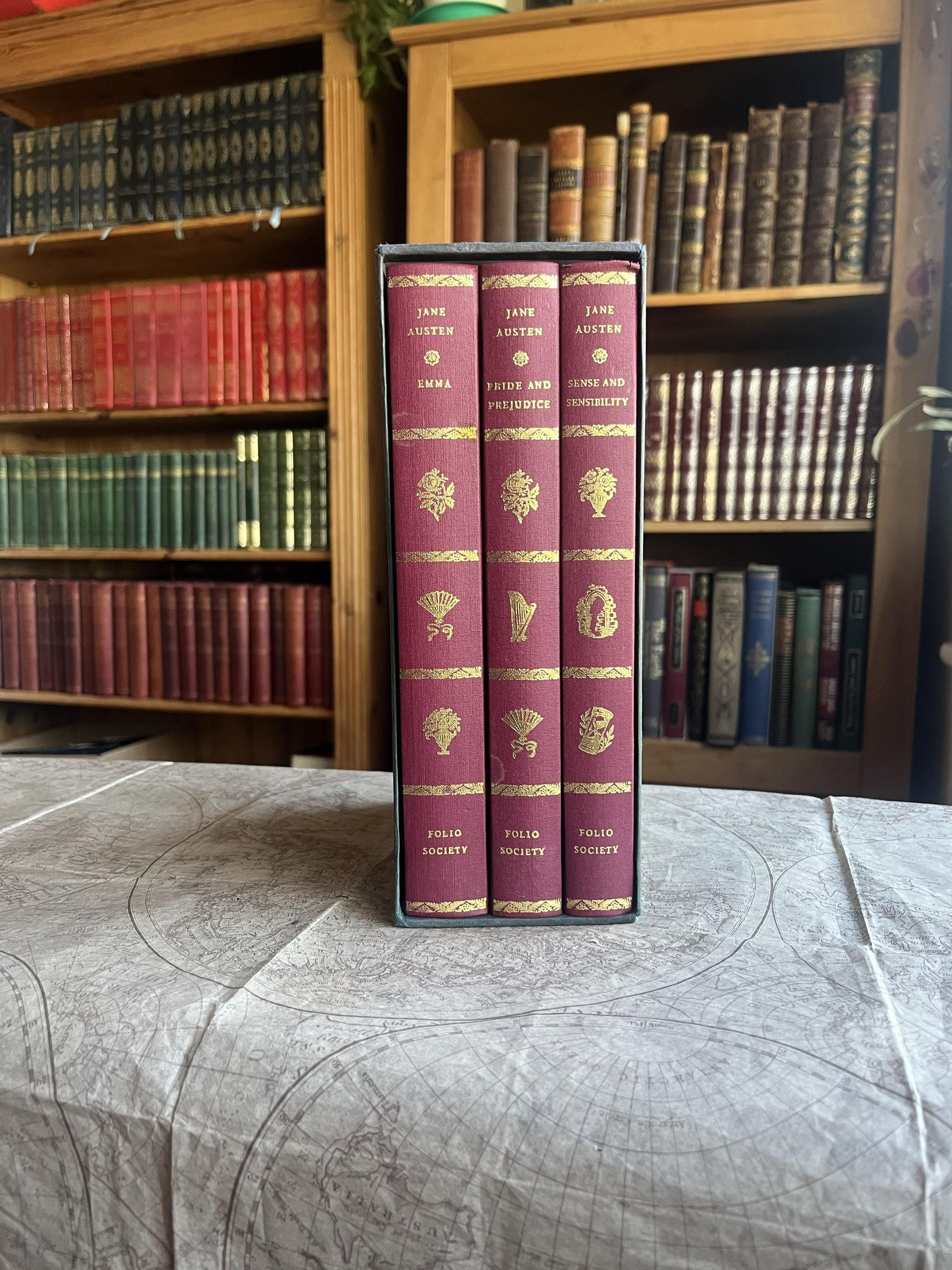 Jane Austen 3-volume Folio Society Set – Emma, Pride Prejudice