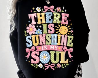 Sonnenschein in meiner Seele PNG, Pastellblumenglaube-Shirt Design, niedliche christliche Sublimation