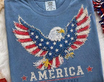 Vaterländischer Adler Amerika PNG, Land der freien USA Sublimationsdesign, Retro 4. Juli digitaler Download