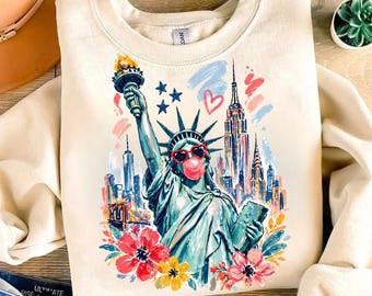 Freiheitsstatue PNG, America 250 Sublimationsdesign, 4. Juli NYC