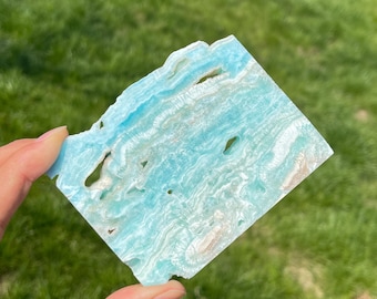120g+ Natural Hemimorphite Slices,Energy Heal,Healing Stones,Natural Crystal Decor 1pc