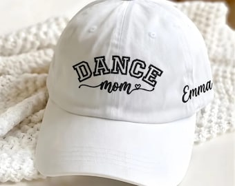 Personalized Embroidered Dance Mom Hat, Custom Dancer Name Cap
