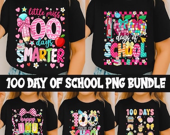 100 days of school Bundle PNG, Retro happy 100 days Png, Coquette 100 days of school Png, Teacher 100th day, 100 days of school teacher Png