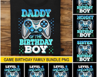 Bundle Family Of The Birthday Boy Matching Video Game Birthday Party Png (Digital Download)