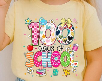100 dagen school png, potloodcoquette striksublimatie, leraar 100 dagen slimmer ontwerp, meisjesschoolshirt digitale download