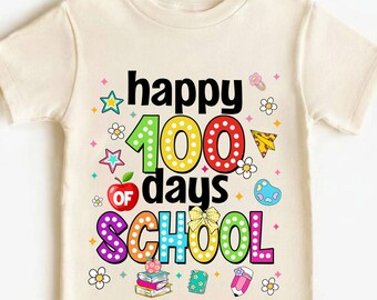 Happy 100 Days of School Png, 100th Day of School Png, 100 Days Smarter, Teacher Png, Student Png, Kids 100 Days School Design