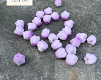 Purple Crown Flower Clay Beads for Hawaiian Lei Jewelry Making | Handcrafted Clay Beads | Hawaiian Craft Supply