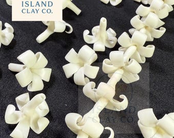 Large White Clouds Big Kine Puakenikeni Flowers 30mm | Hawaiian Clay Beads for Jewelry Making